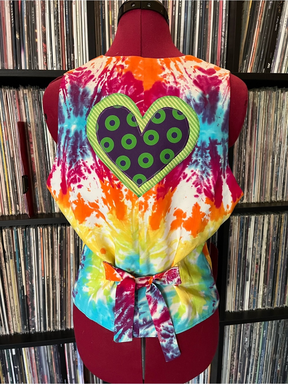 YEMSG phish vest tie dye vintage 90s fishman donuts ⭕️ shakedown tour patchwork
